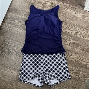 NEW Women’s Navy and White Tankini Swimsuit